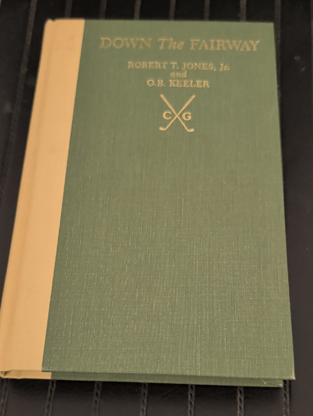 Down the Fairway Hardcover Book in Green and Cream